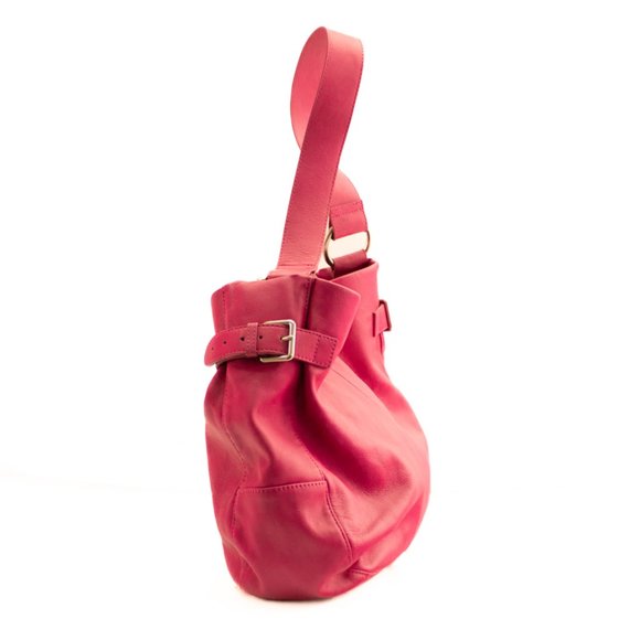 GAP HOT PINK LEATHER TOTE BAG - Picture 3 of 8